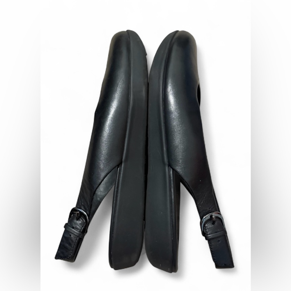 Fit Flop Sarita women’s 10 leather sling back black flats - Picture 3 of 9